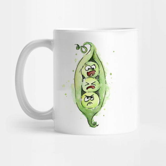 Three Funny Peas in a Pod by Olechka